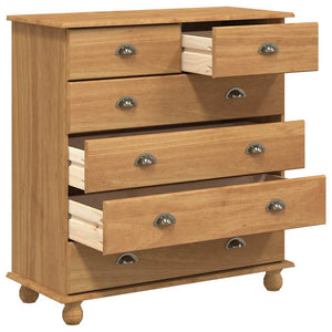 Commode ASKIM Marron 91 x 40 x 95,5 cm Bois de pin massif