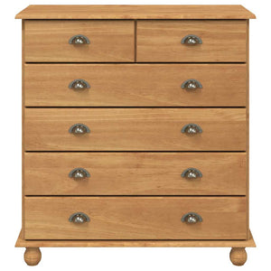 Commode ASKIM Marron 91 x 40 x 95,5 cm Bois de pin massif