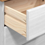 Commode ASKIM Blanc 91 x 40 x 95,5 cm Bois de pin massif