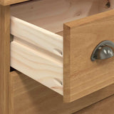 Commode ASKIM Marron 91 x 40 x 79 cm Bois de pin massif