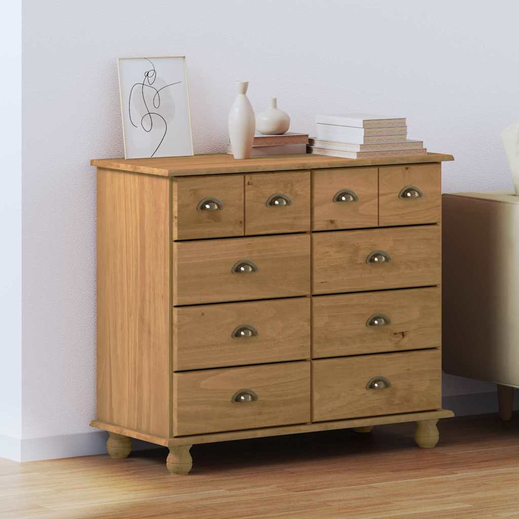 Commode ASKIM Marron 91 x 40 x 79 cm Bois de pin massif