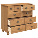 Commode ASKIM Marron 91 x 40 x 79 cm Bois de pin massif