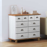 Commode ASKIM Blanc 91 x 40 x 79 cm Bois de pin massif