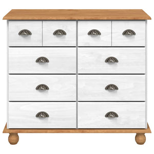 Commode ASKIM Blanc 91 x 40 x 79 cm Bois de pin massif