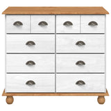 Commode ASKIM Blanc 91 x 40 x 79 cm Bois de pin massif
