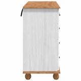 Commode ASKIM Blanc 91 x 40 x 79 cm Bois de pin massif