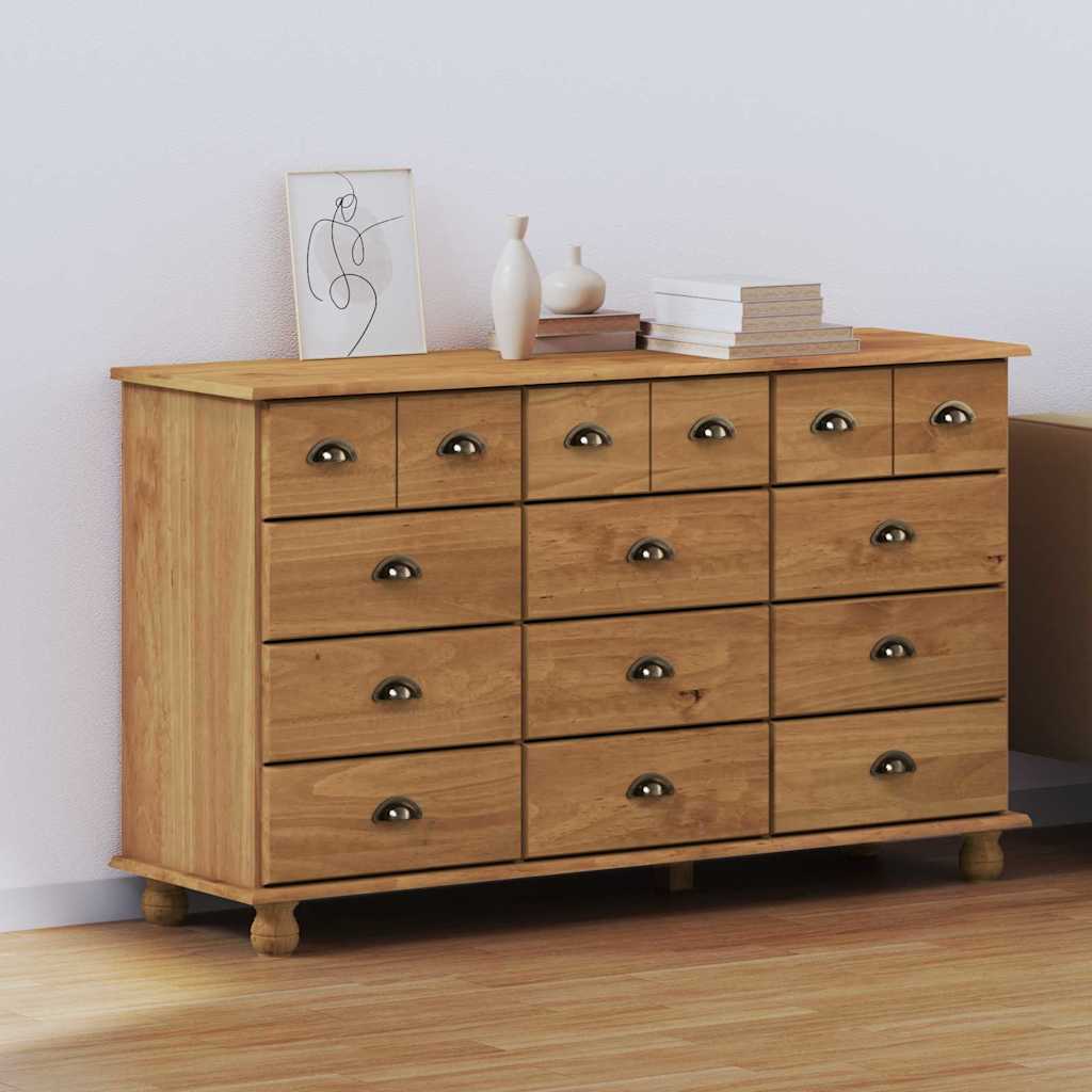 Commode ASKIM Marron 79 x 40 x 133,5 cm Bois de pin massif