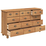 Commode ASKIM Marron 79 x 40 x 133,5 cm Bois de pin massif