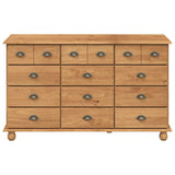 Commode ASKIM Marron 79 x 40 x 133,5 cm Bois de pin massif