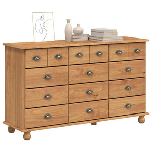 Commode ASKIM Marron 79 x 40 x 133,5 cm Bois de pin massif