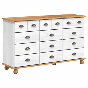 Commode ASKIM Blanc 79 x 40 x 133,5 cm Bois de pin massif