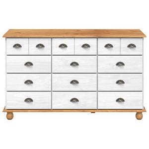 Commode ASKIM Blanc 79 x 40 x 133,5 cm Bois de pin massif
