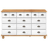 Commode ASKIM Blanc 79 x 40 x 133,5 cm Bois de pin massif