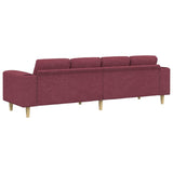 Ensemble de Canapés Rouge bordeaux tissu