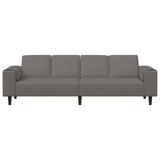 Sofa en tissu Gris clair 208 cm Tissu en velours côtelé