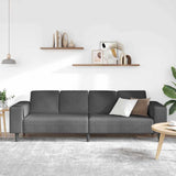Sofa en tissu avec coussin Gris foncé Tissu en velours côtelé