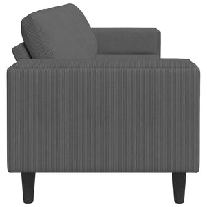 Sofa en tissu avec coussin Gris foncé Tissu en velours côtelé
