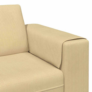 Sofa en tissu Vert gris 208 cm Tissu en velours côtelé