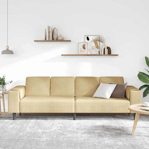 Sofa en tissu Vert gris 208 cm Tissu en velours côtelé