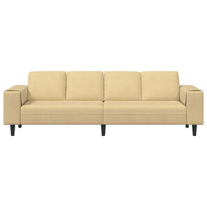 Sofa en tissu Vert gris 208 cm Tissu en velours côtelé