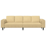 Sofa en tissu Vert gris 208 cm Tissu en velours côtelé