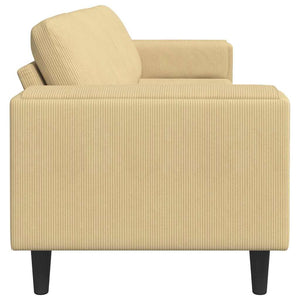 Sofa en tissu Vert gris 208 cm Tissu en velours côtelé