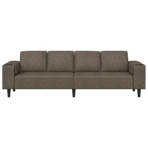Ensemble de Canapés Gris foncé Cuir suédé faux