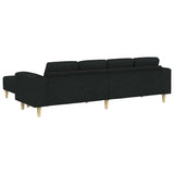 Ensemble de Canapés Noir tissu