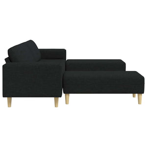 Ensemble de Canapés Noir tissu