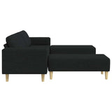 Ensemble de Canapés Noir tissu