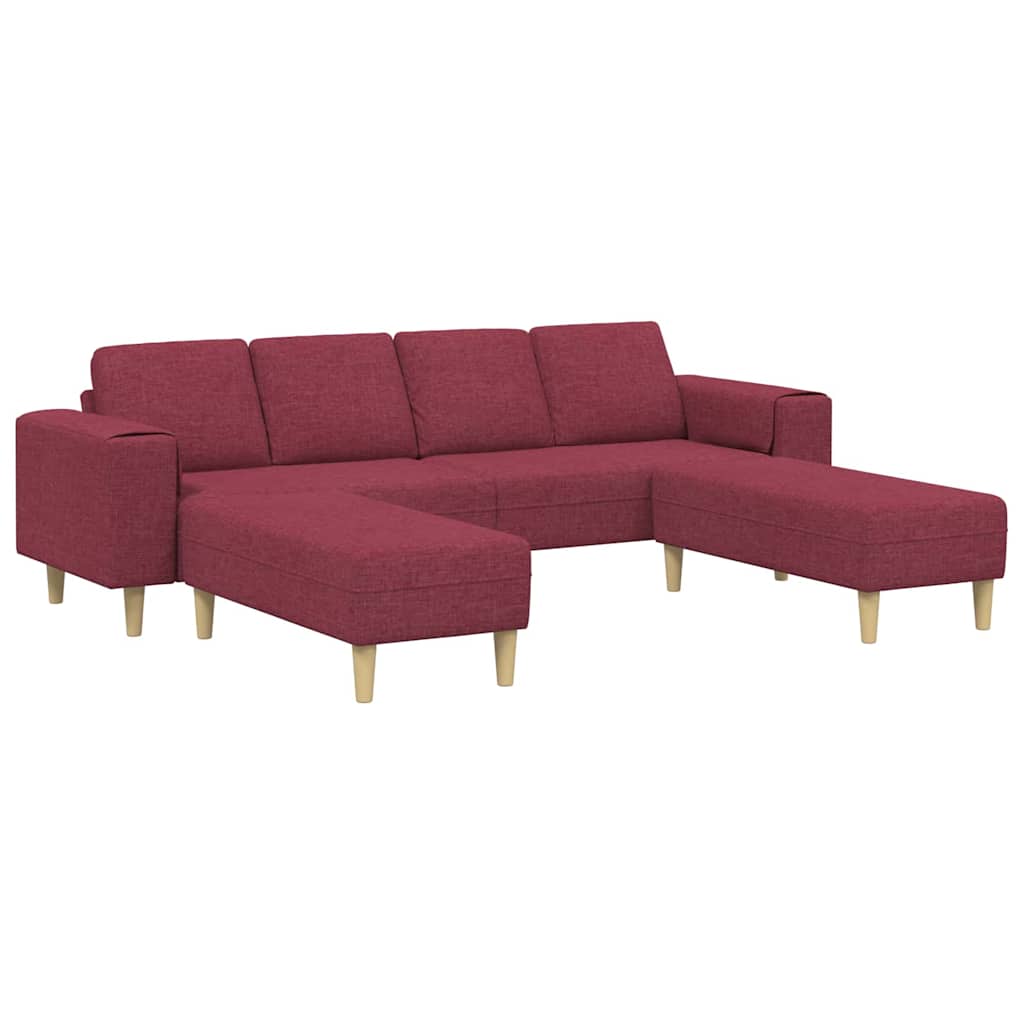 Ensemble de Canapés Rouge bordeaux tissu