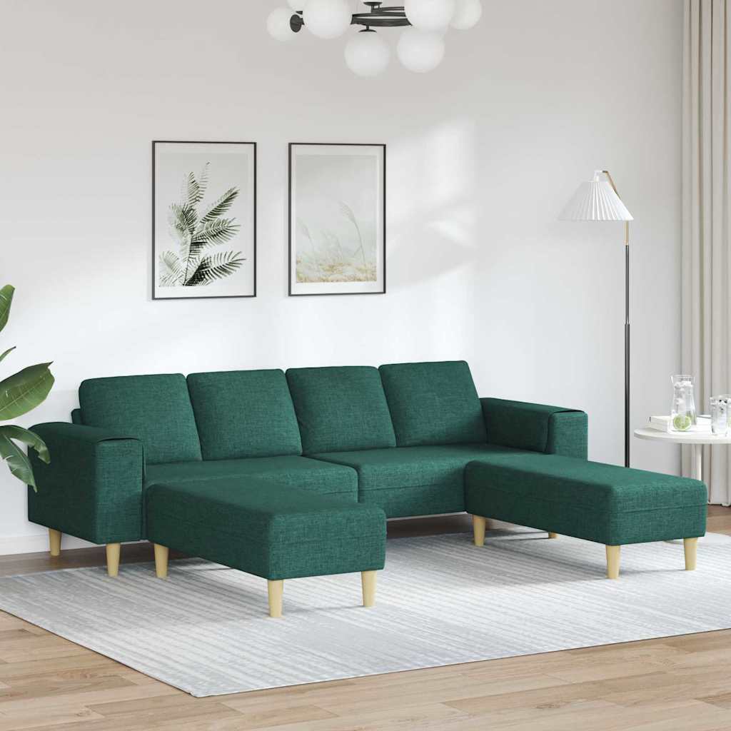 Ensemble de Canapés Vert foncé tissu