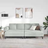 Ensemble de Canapés Gris clair Velours