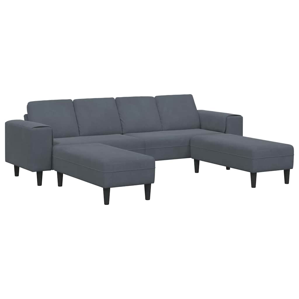 Ensemble de Canapés Gris foncé Velours