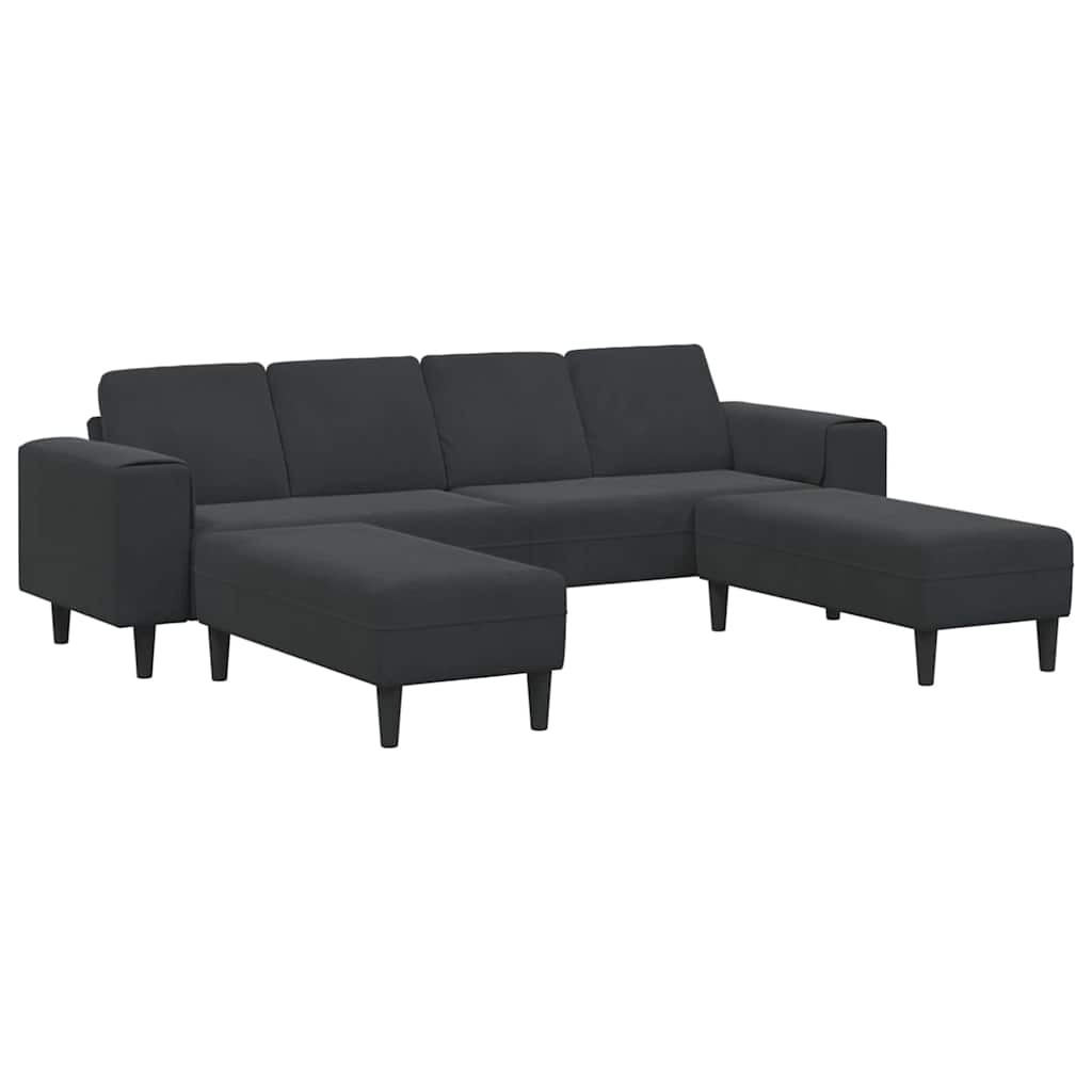Ensemble de Canapés Noir Velours