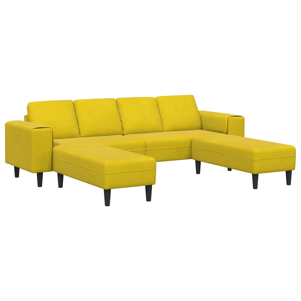 Ensemble de Canapés Jaune Velours