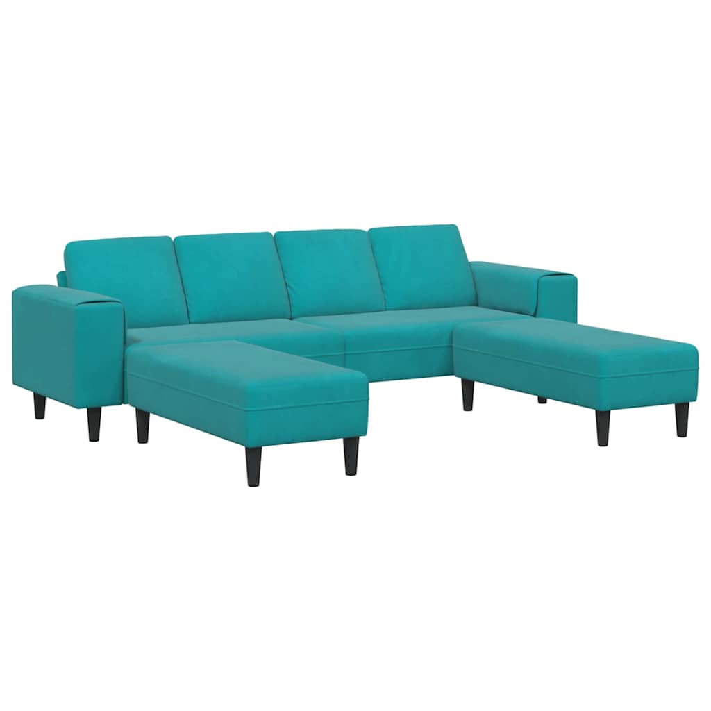 Ensemble de Canapés Turquoise Velours