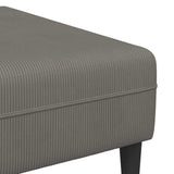Sofa en tissu avec coussin Gris clair Tissu en velours côtelé