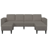 Sofa en tissu avec coussin Gris clair Tissu en velours côtelé