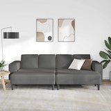 Sofa en tissu avec coussin Gris foncé Tissu en velours côtelé