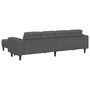 Sofa en tissu avec coussin Gris foncé Tissu en velours côtelé