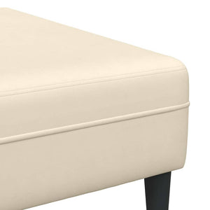 Sofa en tissu avec coussin Crème 208 cm Tissu en velours côtelé