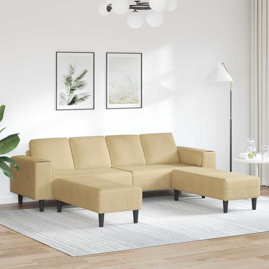Sofa en tissu avec coussin Vert gris Tissu en velours côtelé