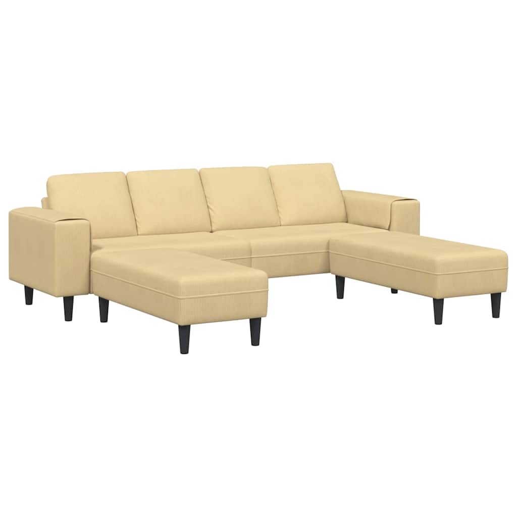 Sofa en tissu avec coussin Vert gris Tissu en velours côtelé
