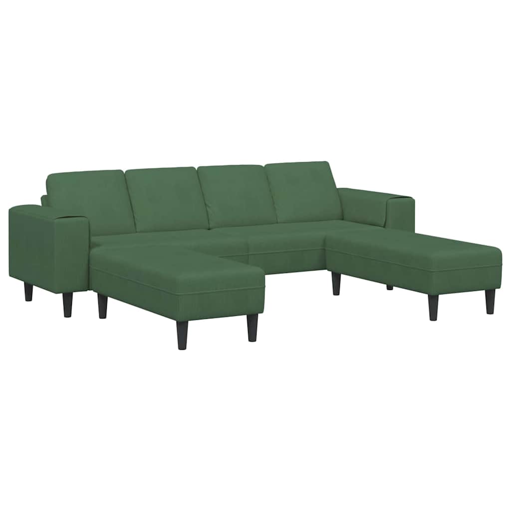 Sofa en tissu avec coussin Vert foncé Tissu en velours côtelé