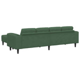 Sofa en tissu avec coussin Vert foncé Tissu en velours côtelé