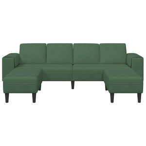Sofa en tissu avec coussin Vert foncé Tissu en velours côtelé
