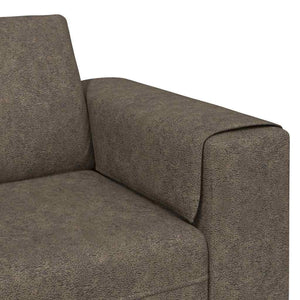 Ensemble de Canapés Gris foncé Cuir suédé faux