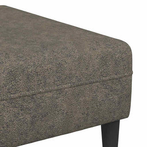 Ensemble de Canapés Gris foncé Cuir suédé faux
