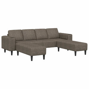 Ensemble de Canapés Gris foncé Cuir suédé faux